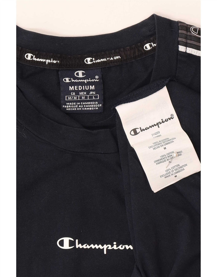 Camiseta masculina Champion Graphic Top Médio Algodão Azul Marinho