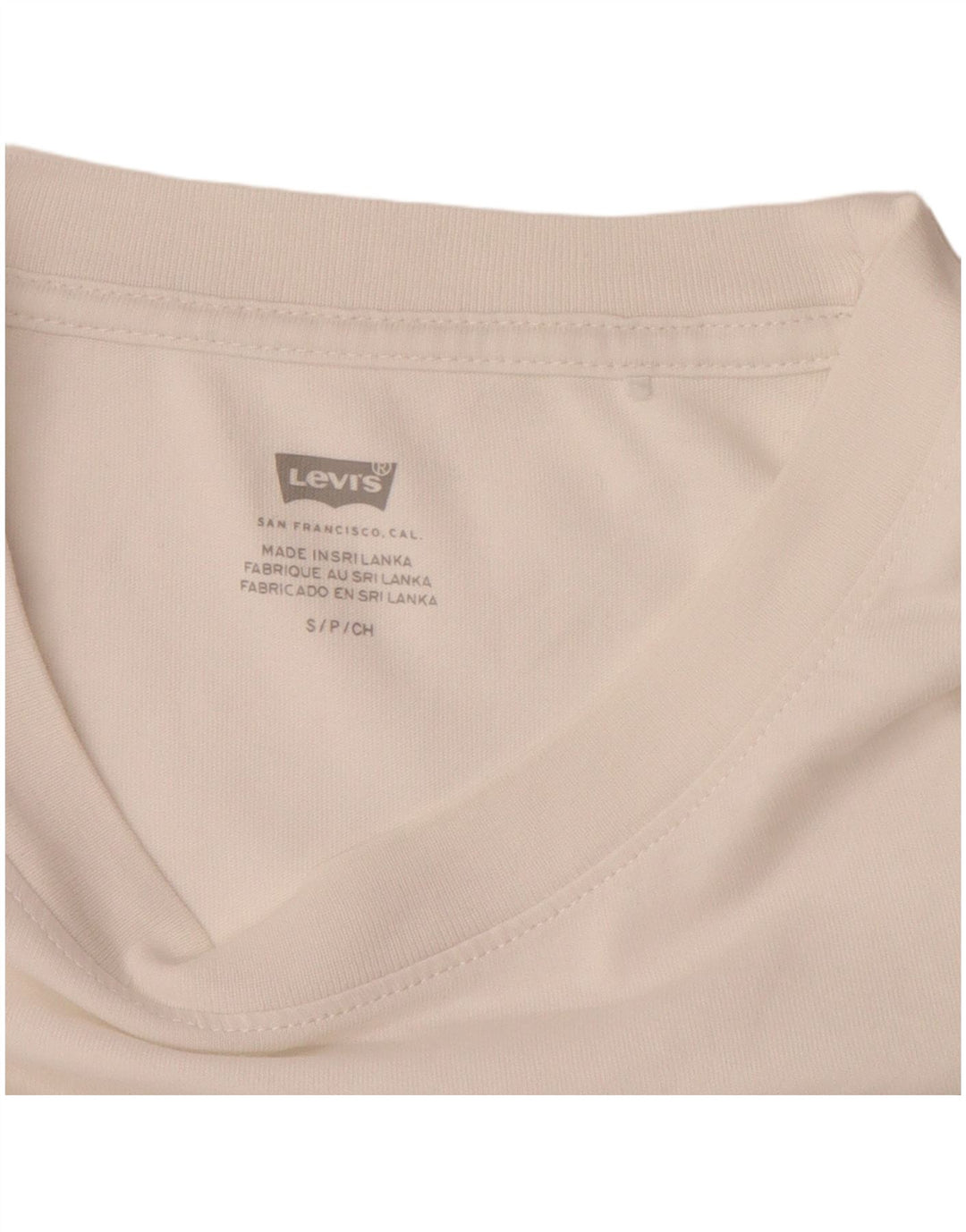 Camiseta feminina superdimensionada LEVI'S UK 10 algodão branco pequeno