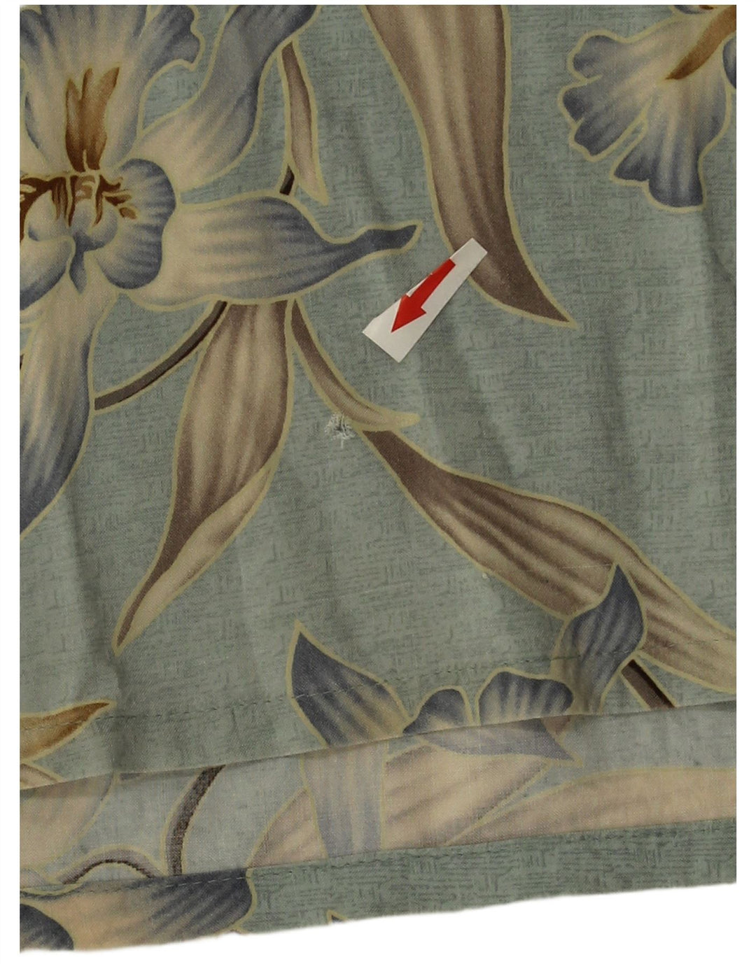 Camisa masculina vintage de manga curta grande rayon floral azul