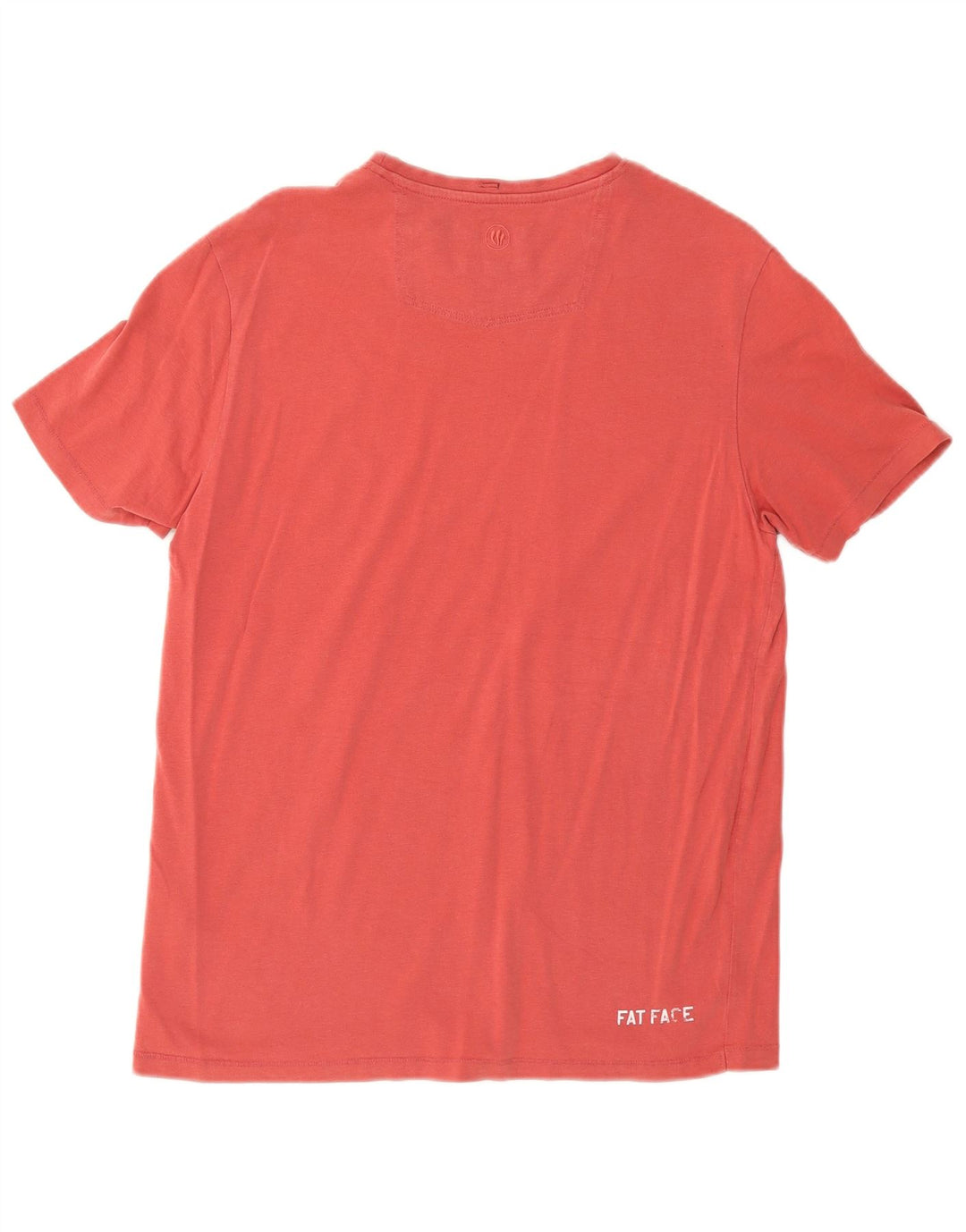 Camiseta masculina Fat Face da Grã-Bretanha com estampa gráfica de algodão vermelho médio