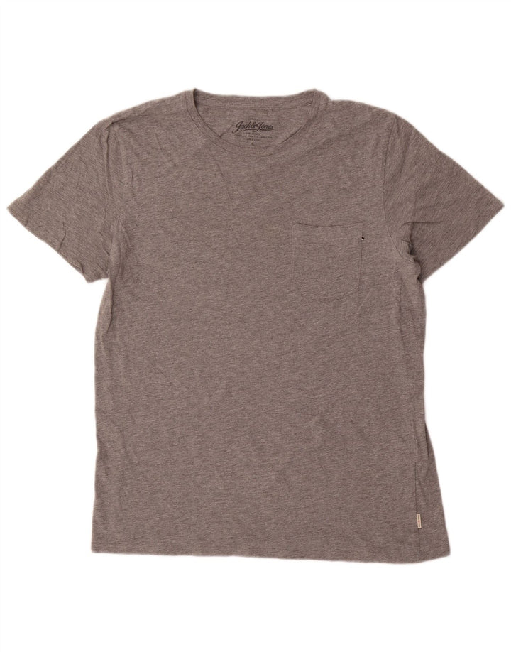 Camiseta masculina Jack & Jones Top XL algodão cinza