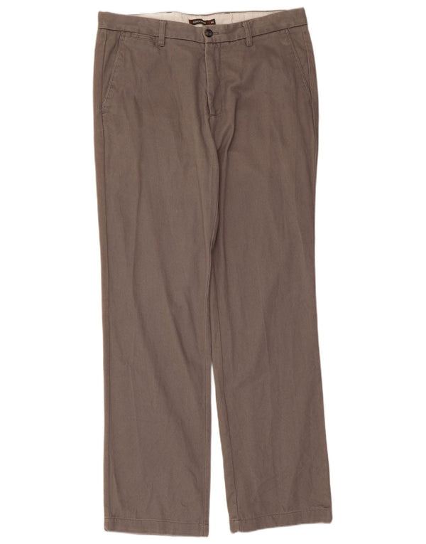Calças Dockers masculinas retas Chino W36 L34 algodão cinza