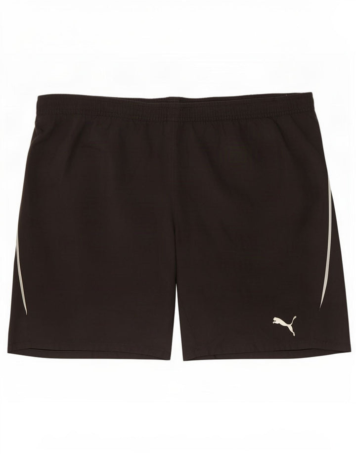 Shorts esportivos masculinos Puma médio preto