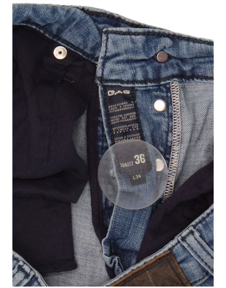 Calça jeans reta masculina Gas W36 L29 algodão azul