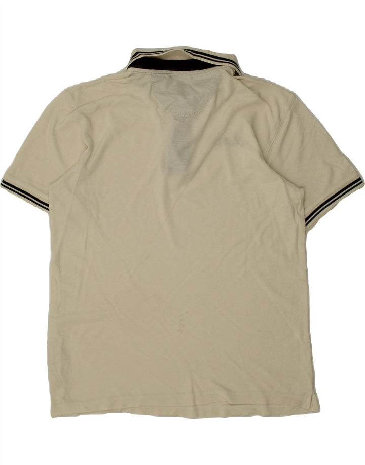 ASICS Mens Polo Shirt Large Off White Vintage Asics and Second-Hand Asics from Messina Hembry 