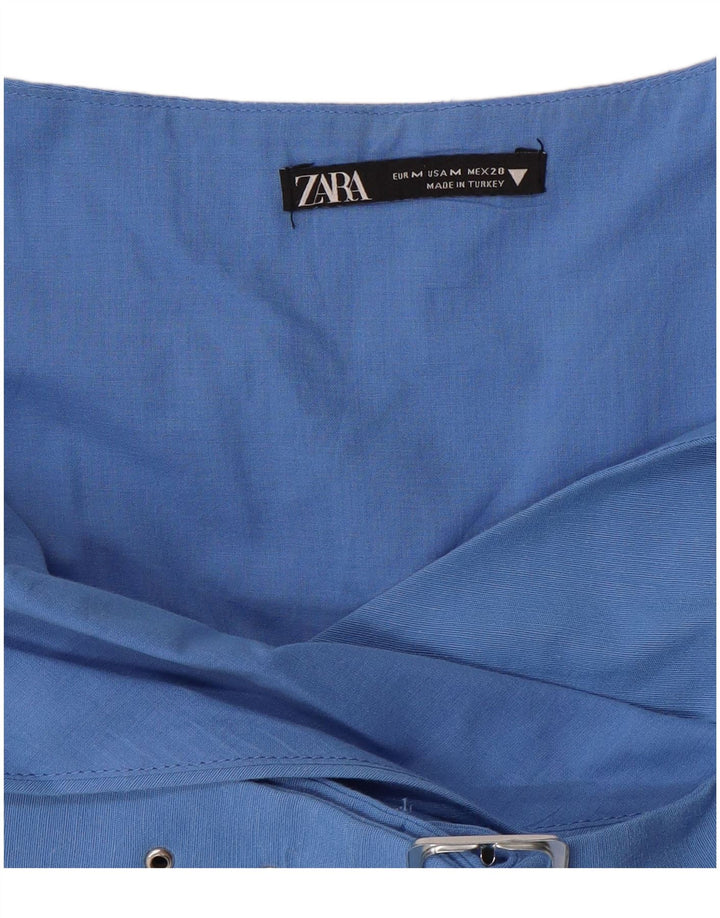 Vestido deslizante feminino ZARA UK 12 azul médio