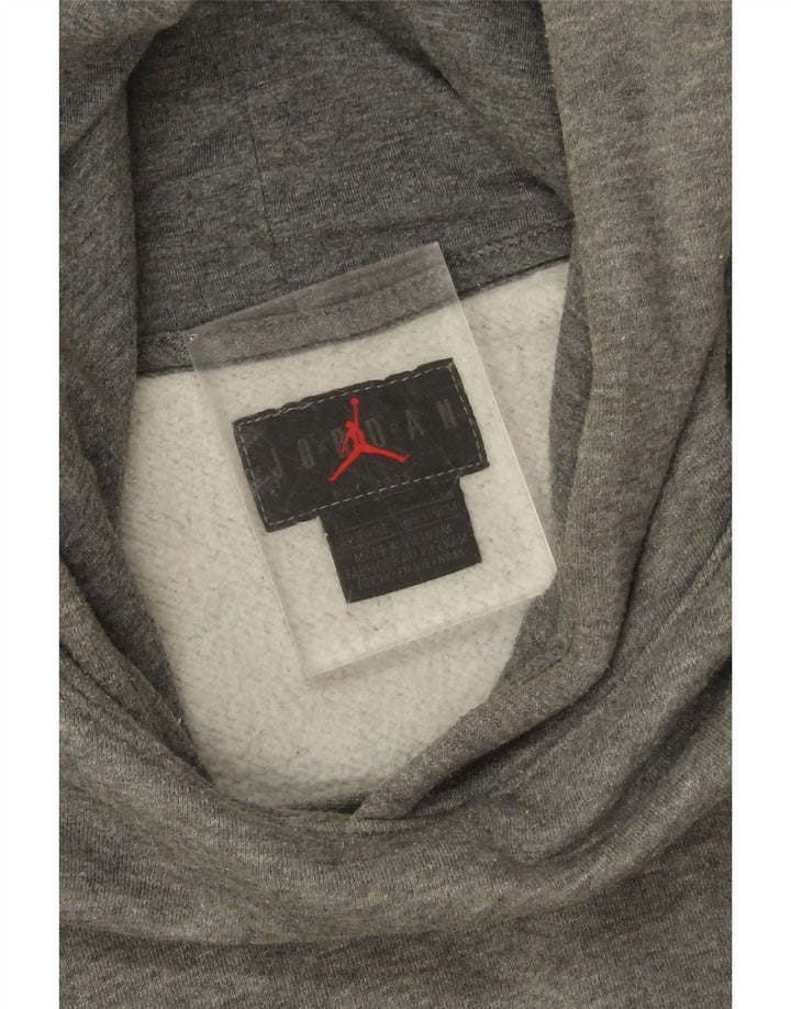 Camisola com capuz Jordan Boys 13-14 anos cinzento