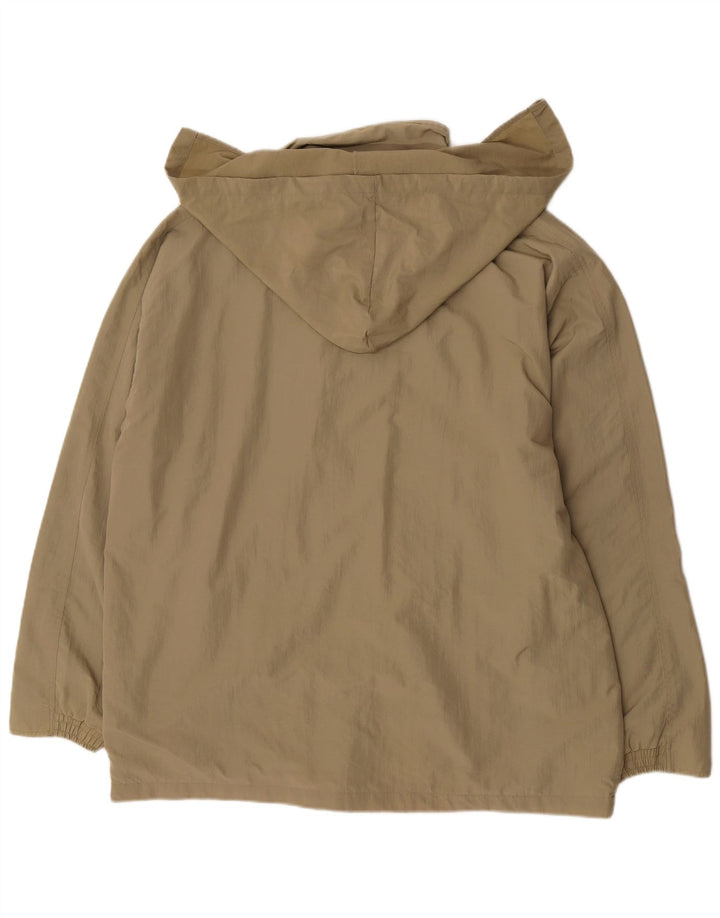 Jaqueta de chuva masculina Diadora com capuz UK 40 grande poliamida cáqui