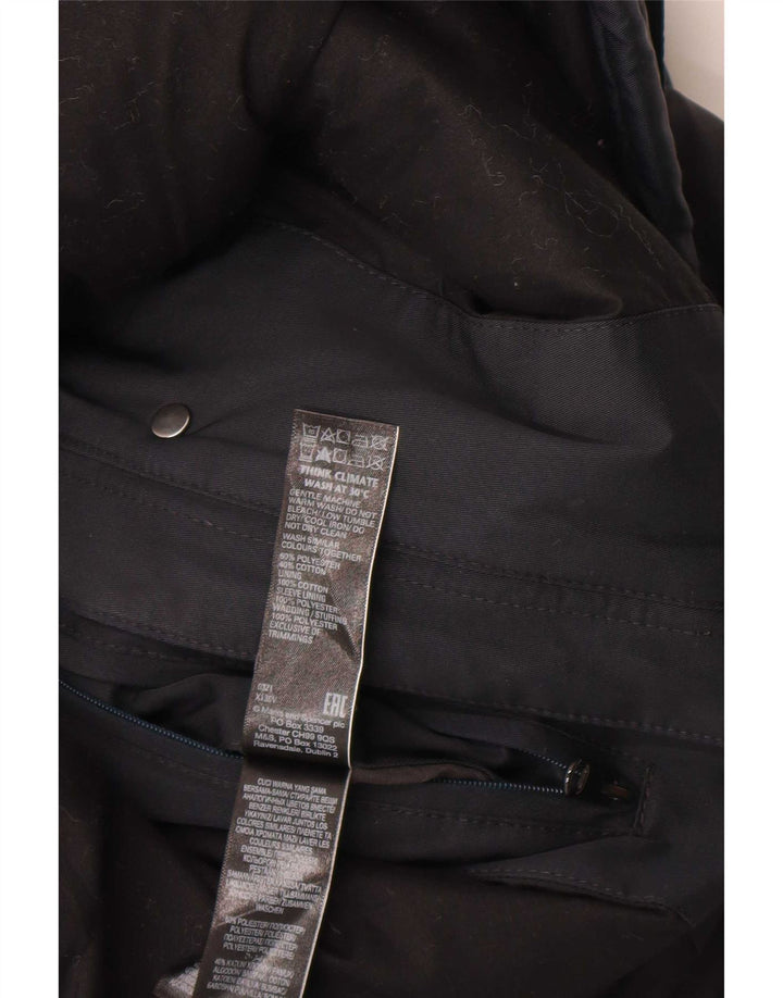 Jaqueta utilitária masculina com capuz Marks & Spencer Reino Unido 40 grande poliéster preto
