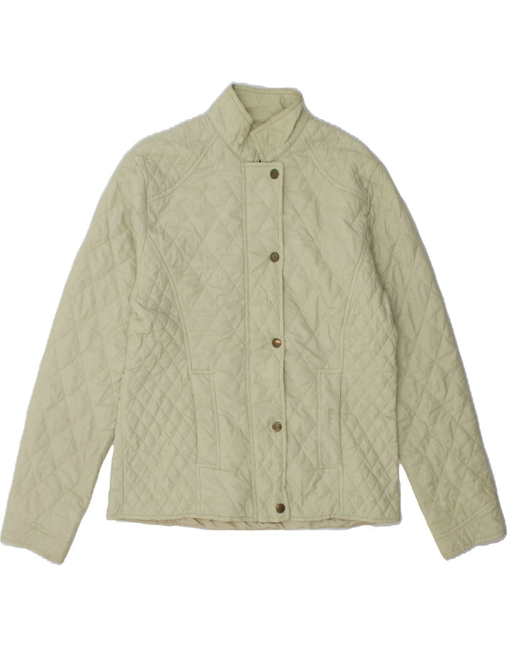 BARBOUR Womens Quilted Jacket UK 12 Medium  Green Polyamide Vintage Barbour and Second-Hand Barbour from Messina Hembry 