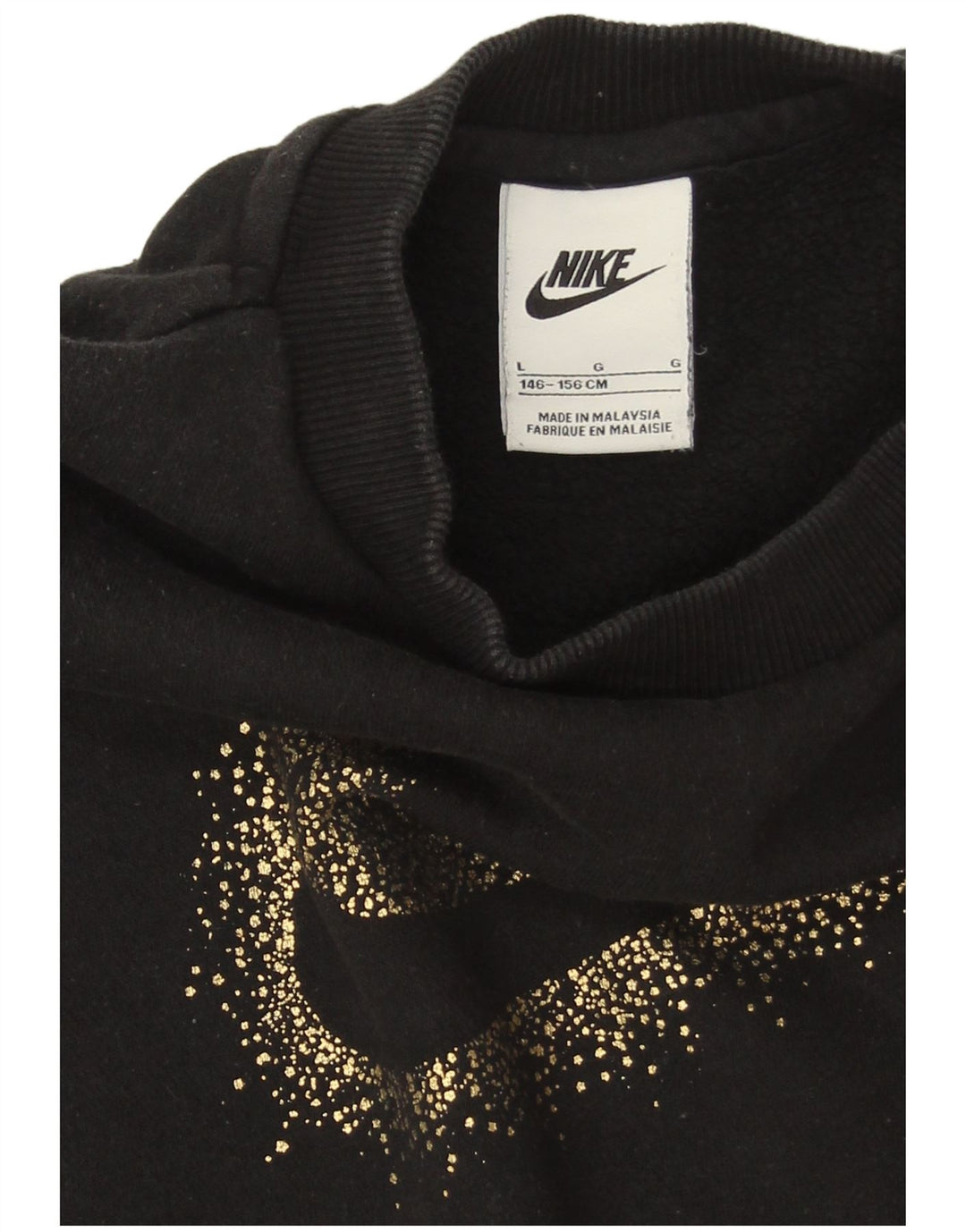 Suéter Nike feminino gráfico oversized 12-13 anos grande preto