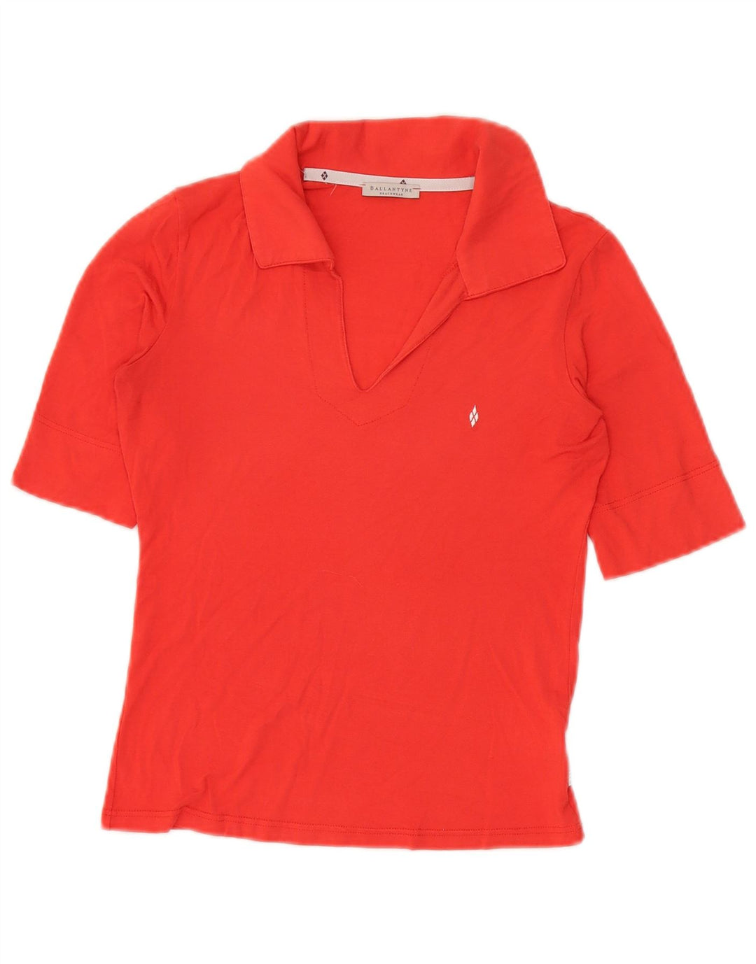 Camisa polo feminina Ballantyne UK 12 viscose vermelha média