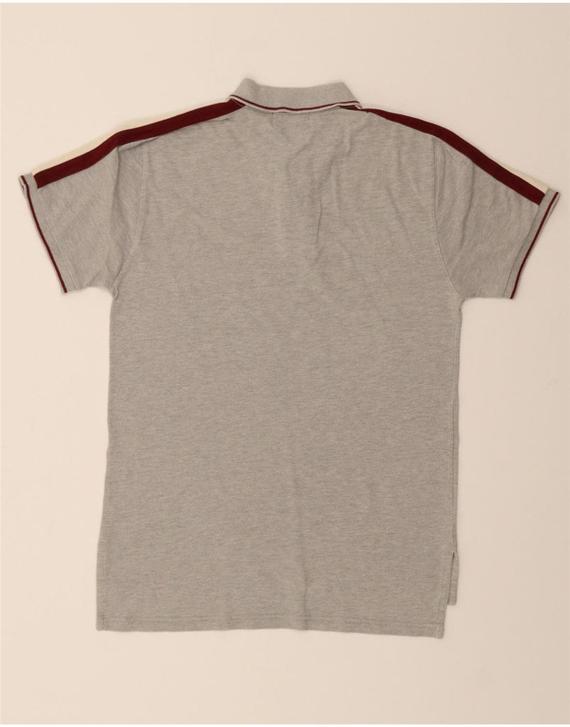 RALPH LAUREN Mens Polo Shirt Small Grey Colourblock Cotton Vintage Ralph Lauren and Second-Hand Ralph Lauren from Messina Hembry 