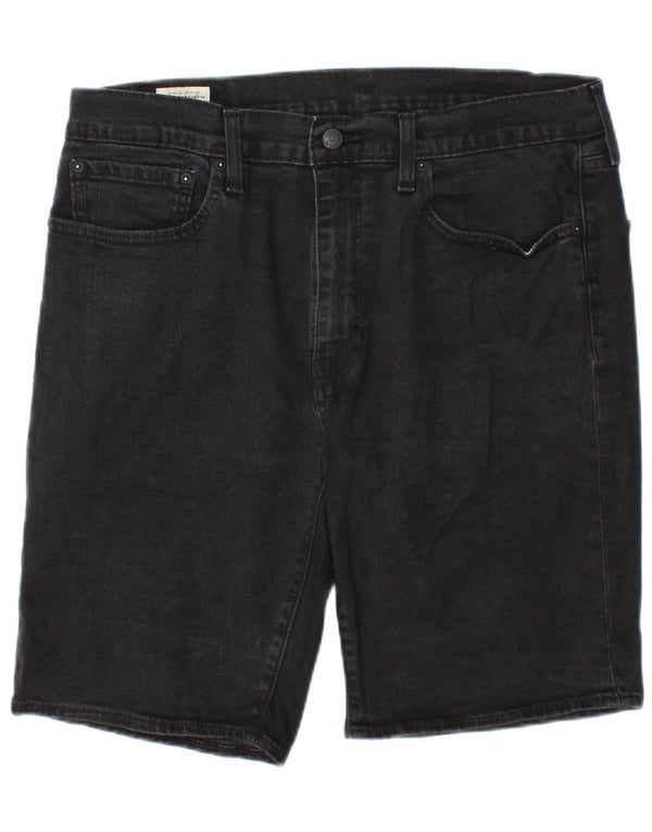 Shorts jeans masculino 502 Levi's W36 grande algodão preto