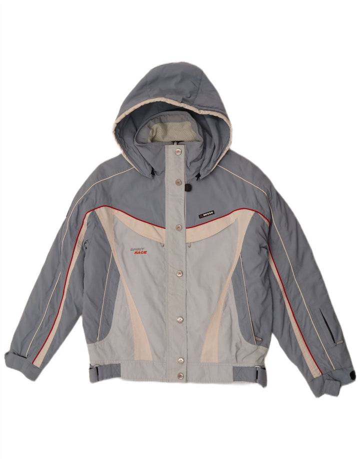 Jaqueta de esqui com capuz feminino Aesse IT 48 XL azul Colourblock poliéster