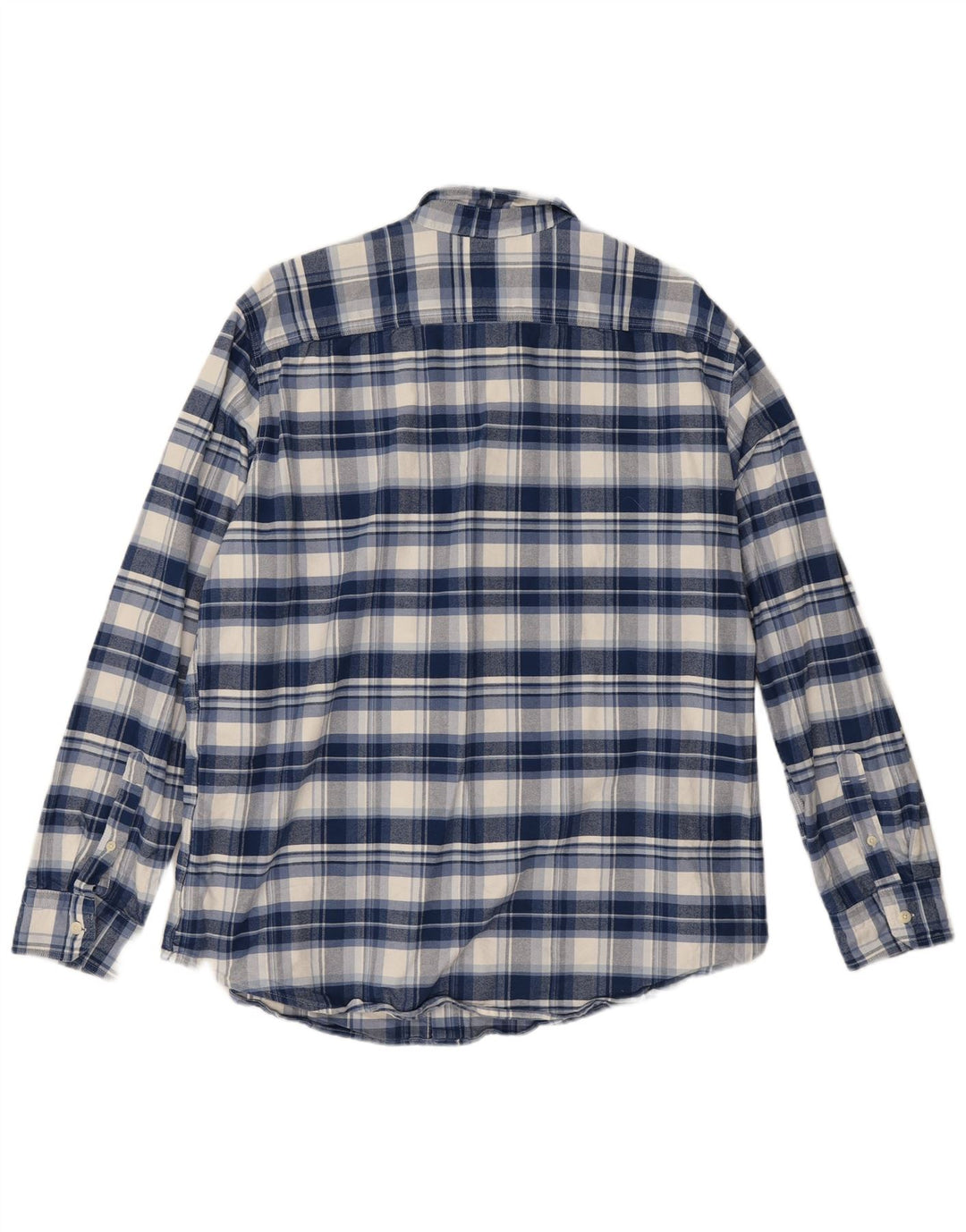 Camisa masculina de flanela padrão Levi's XL azul xadrez algodão
