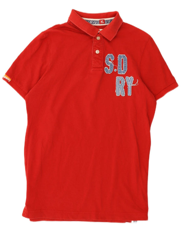 Camisa polo masculina Superdry Graphic XL algodão vermelho