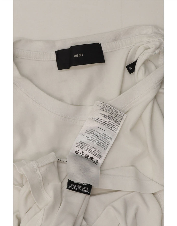 Camiseta masculina Liu Jo Top médio algodão branco