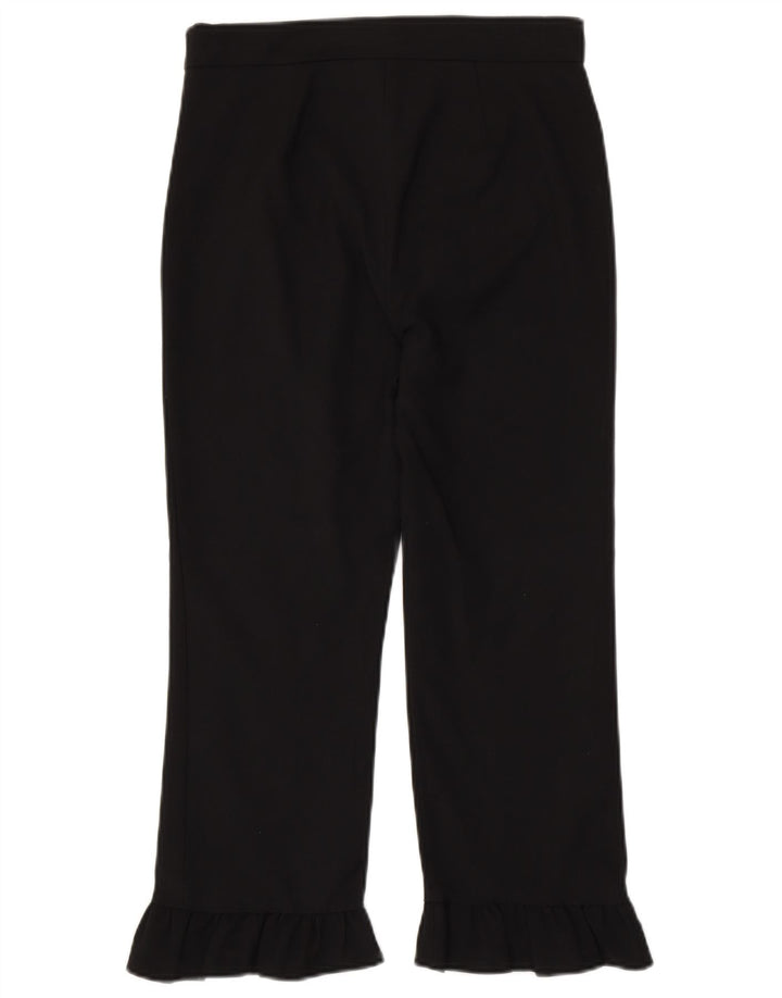 Zara Calça feminina reta cortada pequena W26 L23 preta