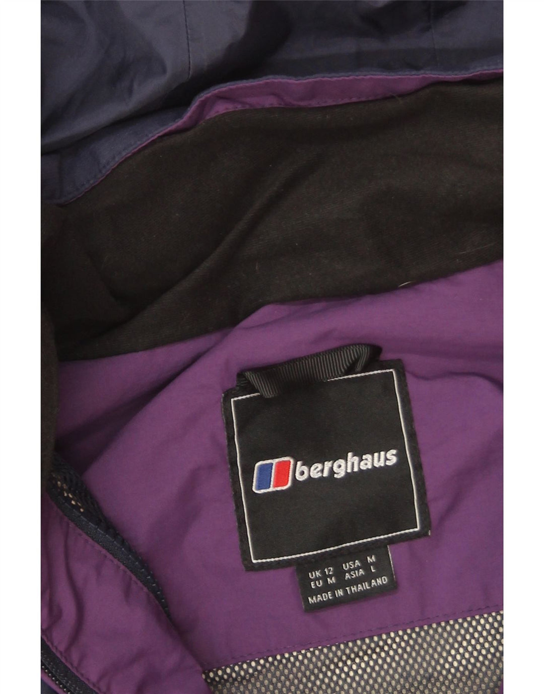 Jaqueta de chuva feminina Berghaus Gore-Tex com capuz Reino Unido 12 médio azul marinho