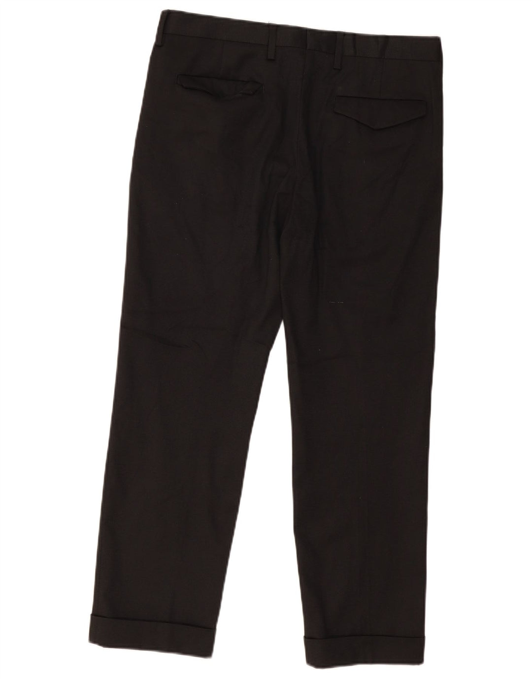 Calça chino reta masculina ZARA EU 40 médio W31 L28 poliéster preto
