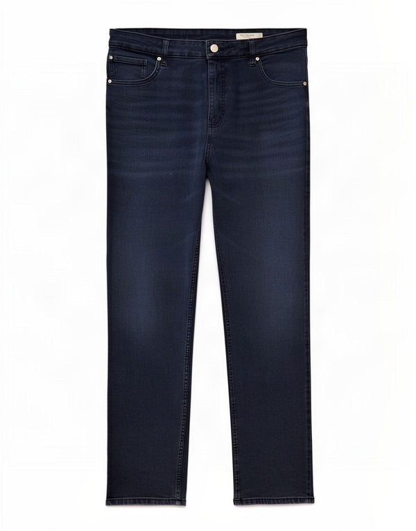 Jeans retos femininos Marks & Spencer Reino Unido 22 2XL W40 L29 azul marinho