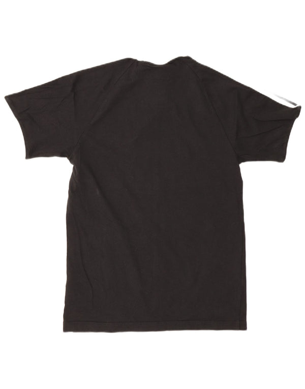 Adidas Mens Camiseta Top Pequeno Algodão Preto