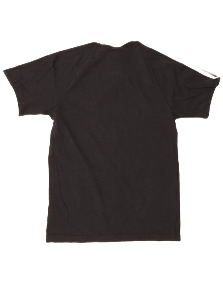 Adidas Mens Camiseta Top Pequeno Algodão Preto