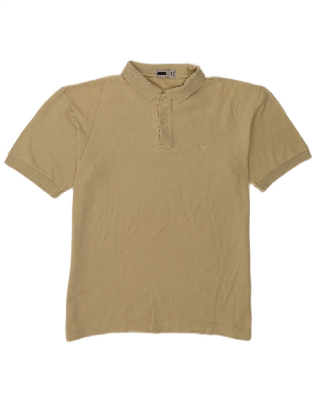 Camisa polo masculina Fila IT 50 algodão bege médio