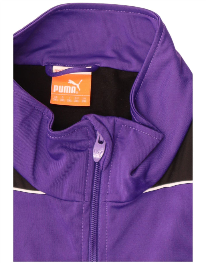 PUMA Mens Graphic Tracksuit Top Jaqueta 3XL Roxo Colourblock Poliéster