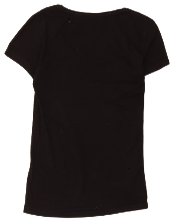 Camiseta feminina Calvin Klein Jeans com estampa gráfica, tamanho 10, preto pequeno