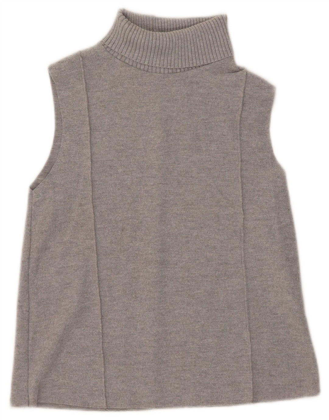 Zara Womens Vest Tank Top UK 10 Pequeno Poliéster Cinza