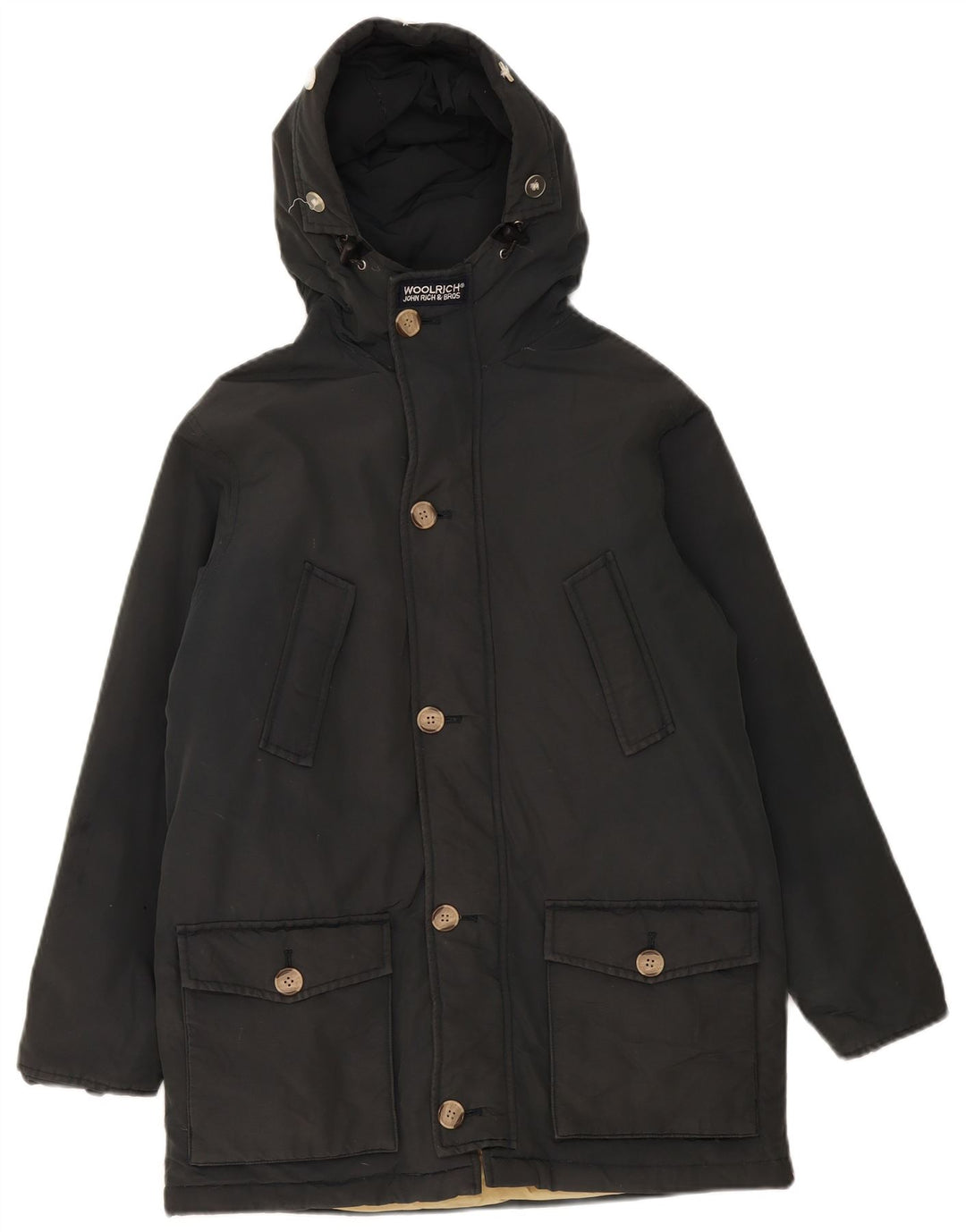 Jaqueta Parka acolchoada com capuz Woolrich Boys 11-12 anos preta