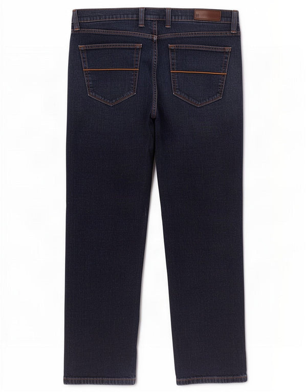 Jeans retos masculinos Marks & Spencer W36 L31 algodão azul marinho