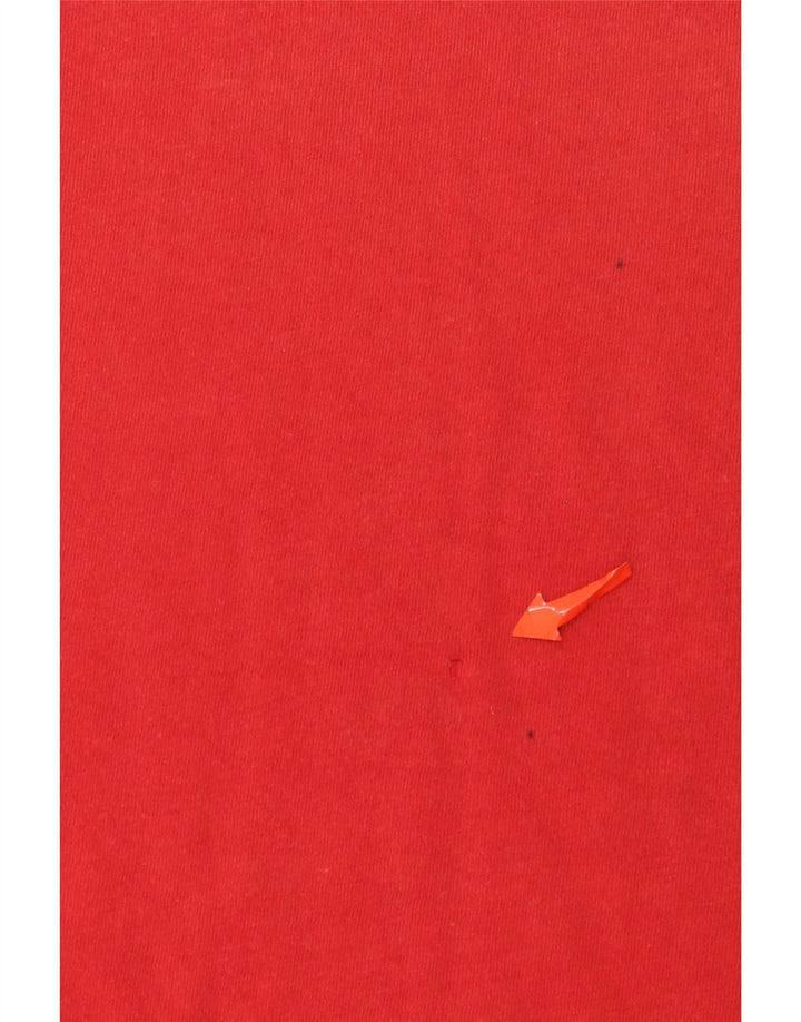 Camiseta feminina gráfica Levi's Top UK 14 algodão vermelho médio