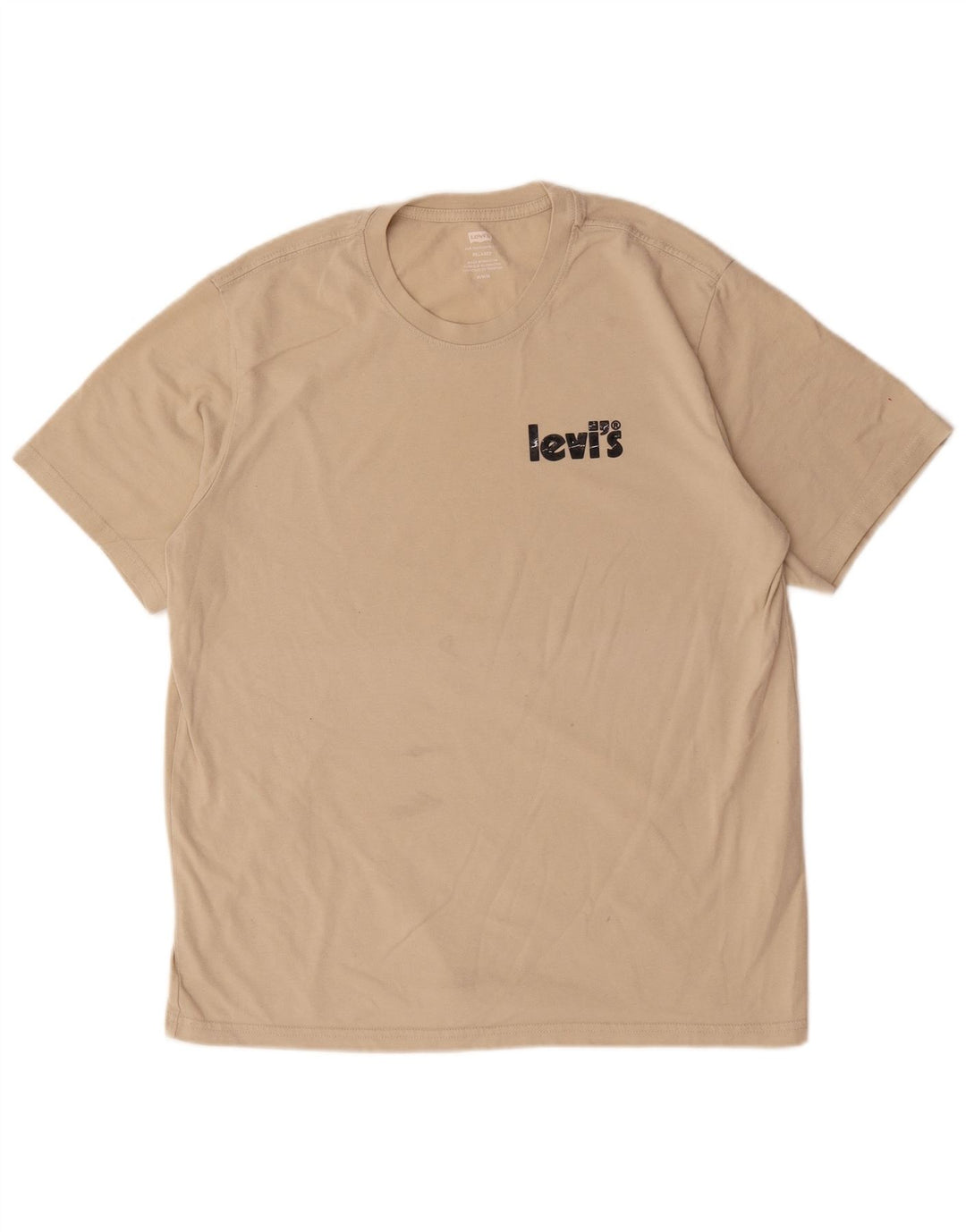 Camiseta masculina Levi's Relaxed Graphic Top Médio Algodão Bege