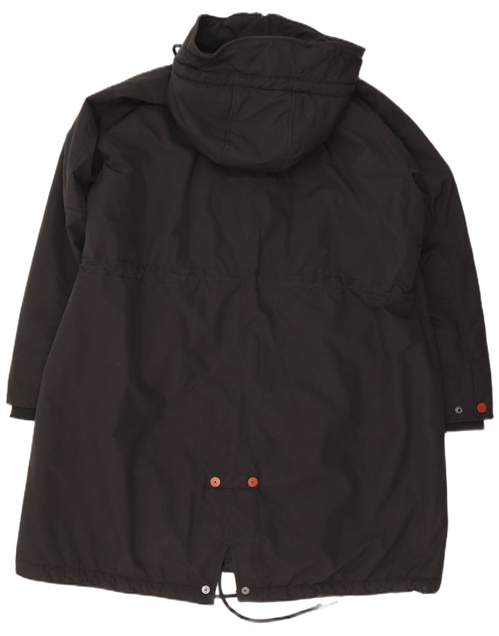 Jaqueta Parka masculina com capuz G-Star UK 42 XL poliéster preto
