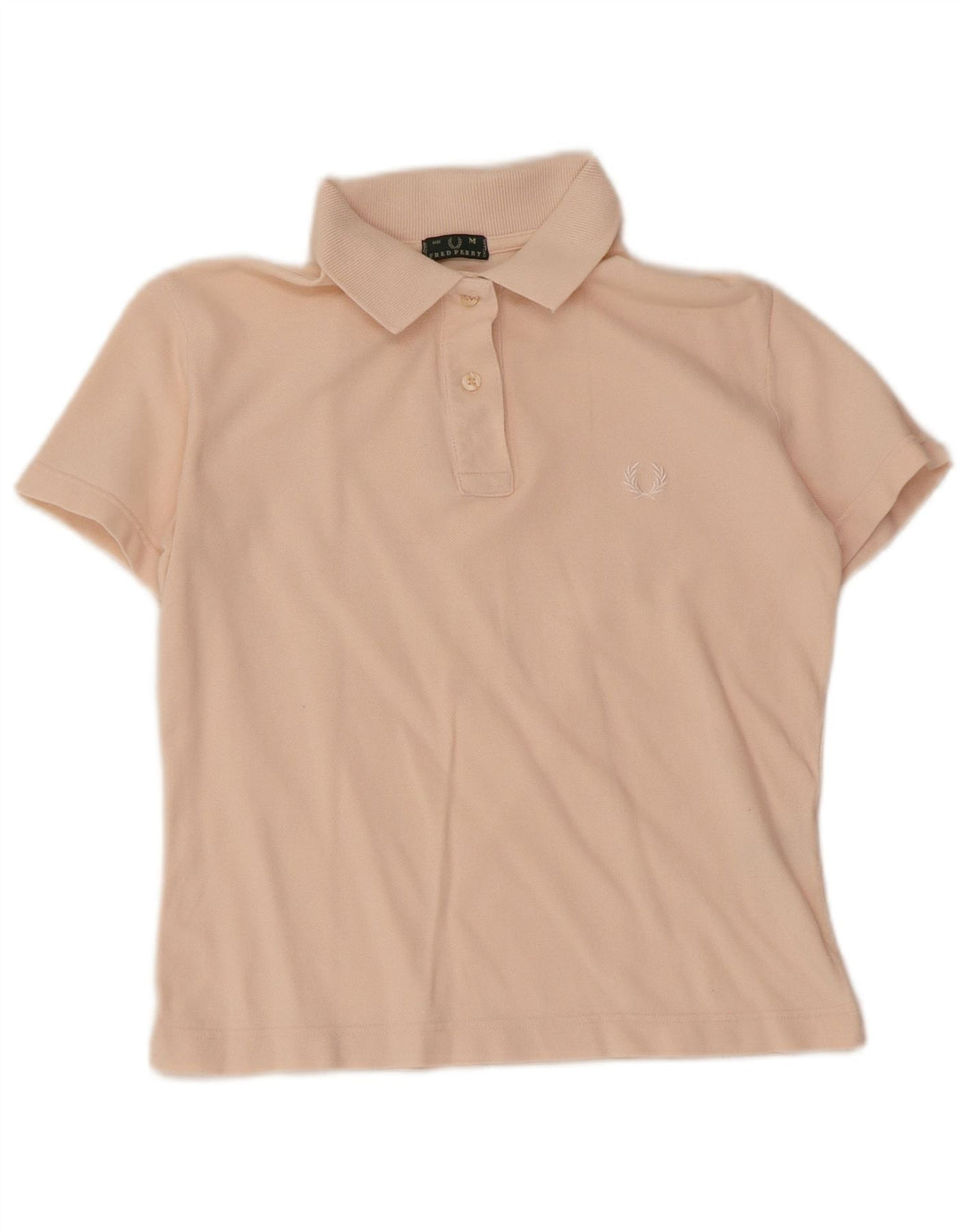 Camisa polo feminina Fred Perry Reino Unido 12 algodão rosa médio