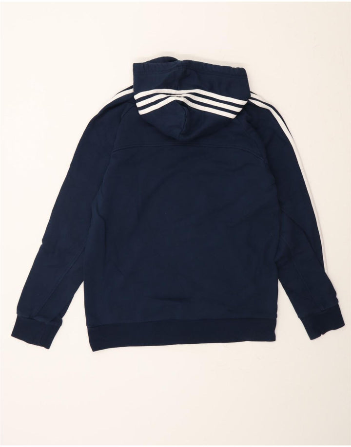 ADIDAS Mens Hoodie Jumper Médio Azul Marinho Algodão