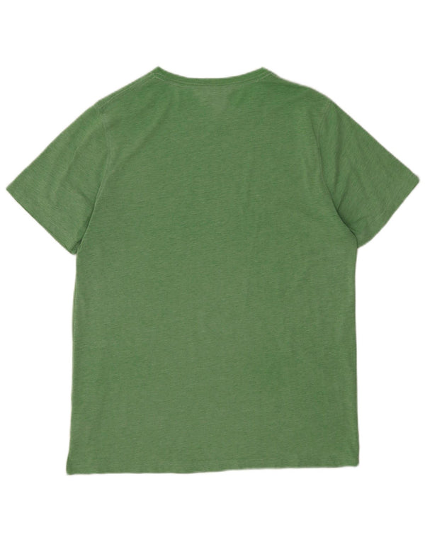 Animal Mens Graphic T-Shirt Top Médio Algodão Verde