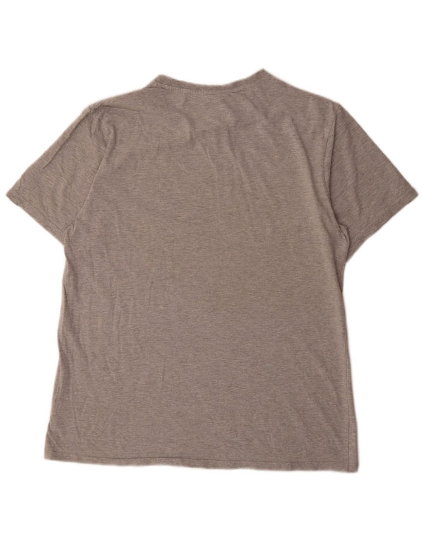 Camiseta masculina Ellesse com estampa gráfica XL algodão manchado cinza