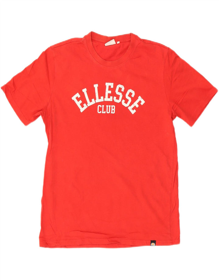 Camiseta masculina gráfica ELLESSE Top médio algodão vermelho