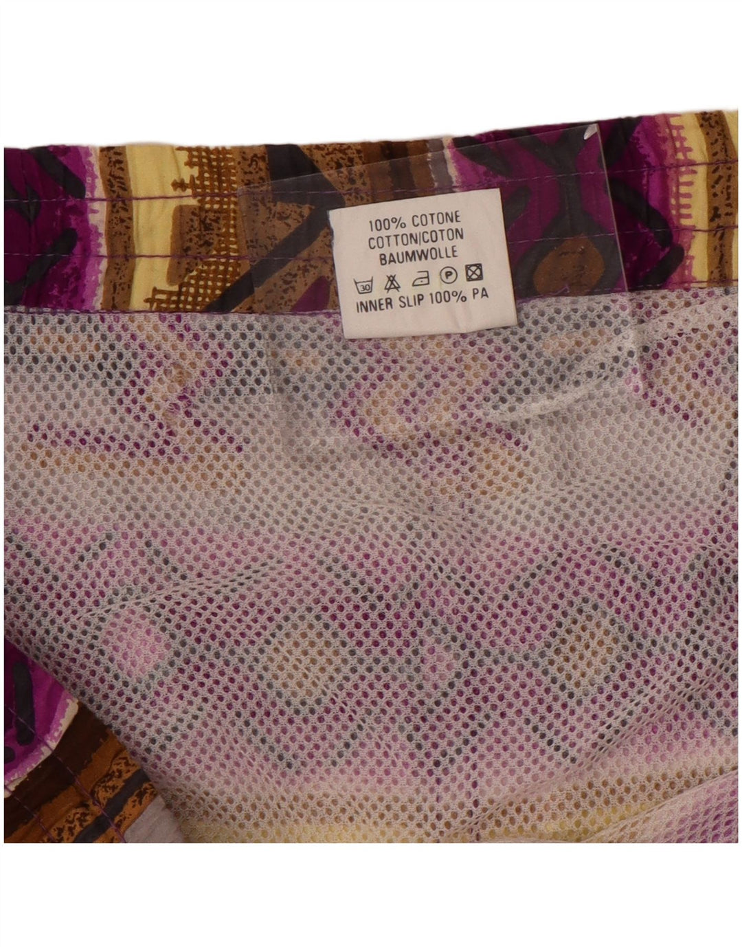 Shorts de natação masculino Santostefano grande algodão Fair Isle multicolorido
