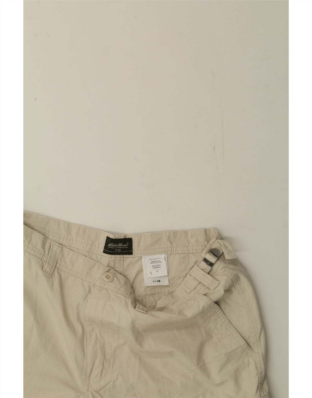 EDDIE BAUER Mens Cargo Shorts W36 Large Beige Cotton Vintage Eddie Bauer and Second-Hand Eddie Bauer from Messina Hembry 