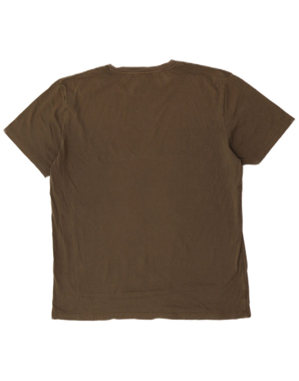 Jack & Jones Mens Regular Fit Graphic T-Shirt Top XL Green Cotton