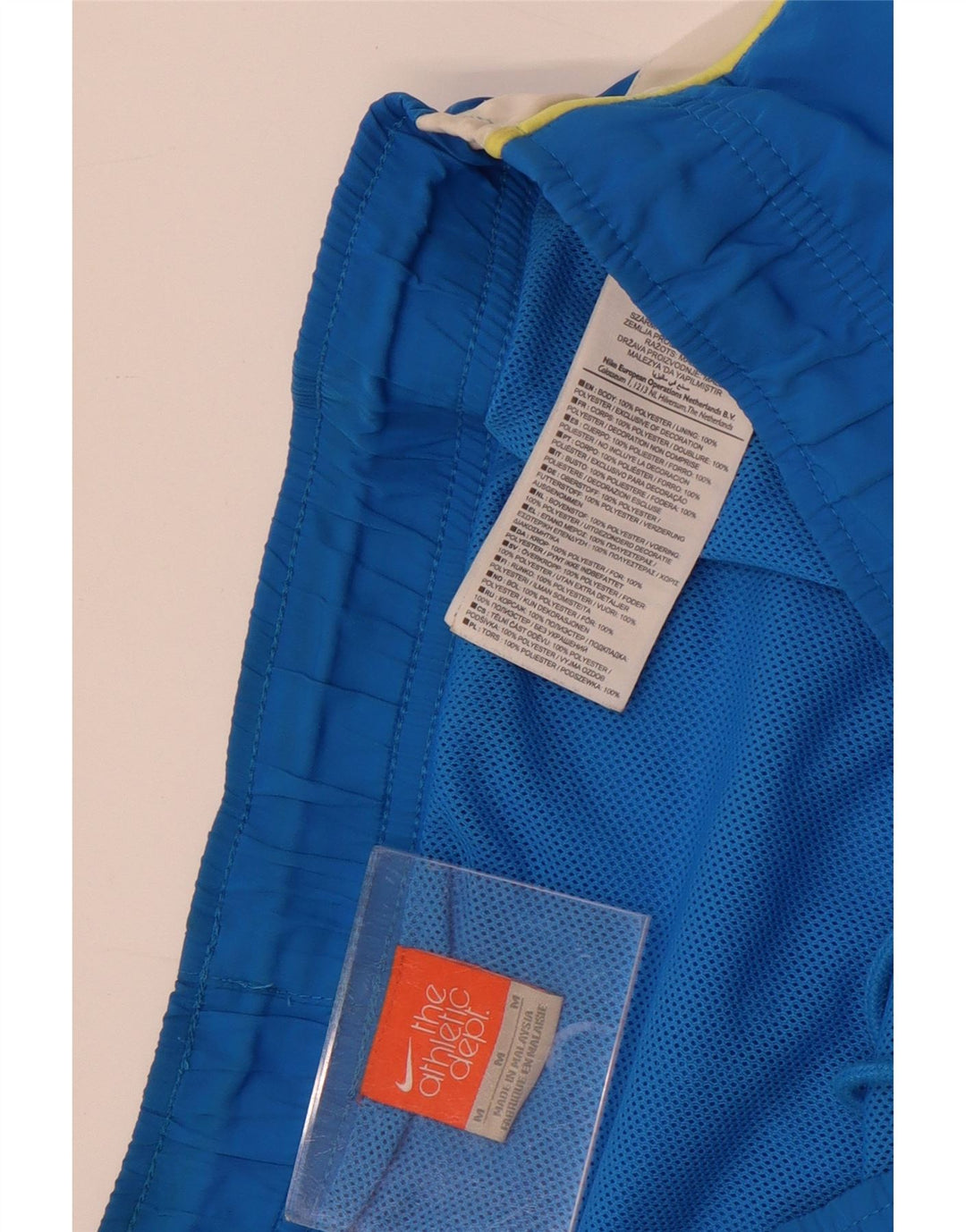 Shorts de natação masculino Nike médio azul colorblock poliéster