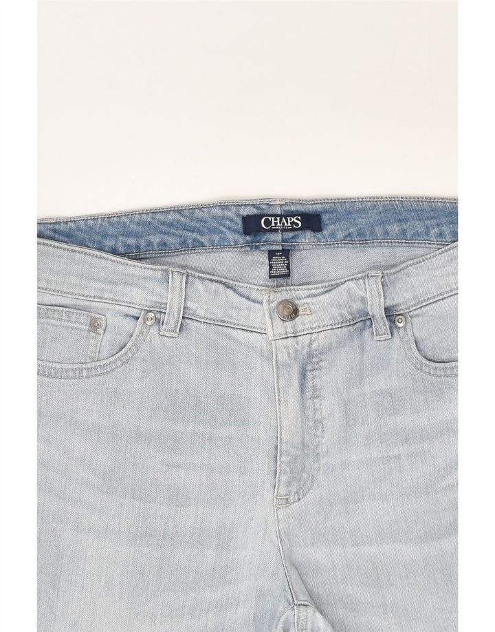 CHAPS Womens Denim Bermuda Shorts US 10 Large W34  Blue Cotton | Vintage Chaps | Thrift | Second-Hand Chaps | Used Clothing | Messina Hembry 