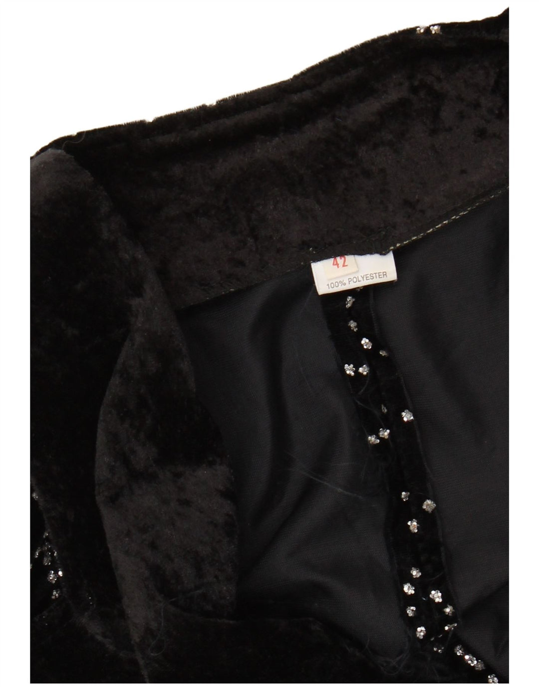 Jaqueta blazer feminina VINTAGE com padrão abstrato IT 42 médio preto