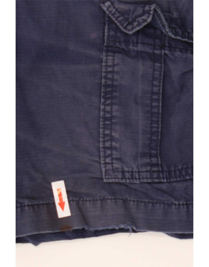 Shorts cargo masculino Gap W28 algodão listrado azul marinho médio