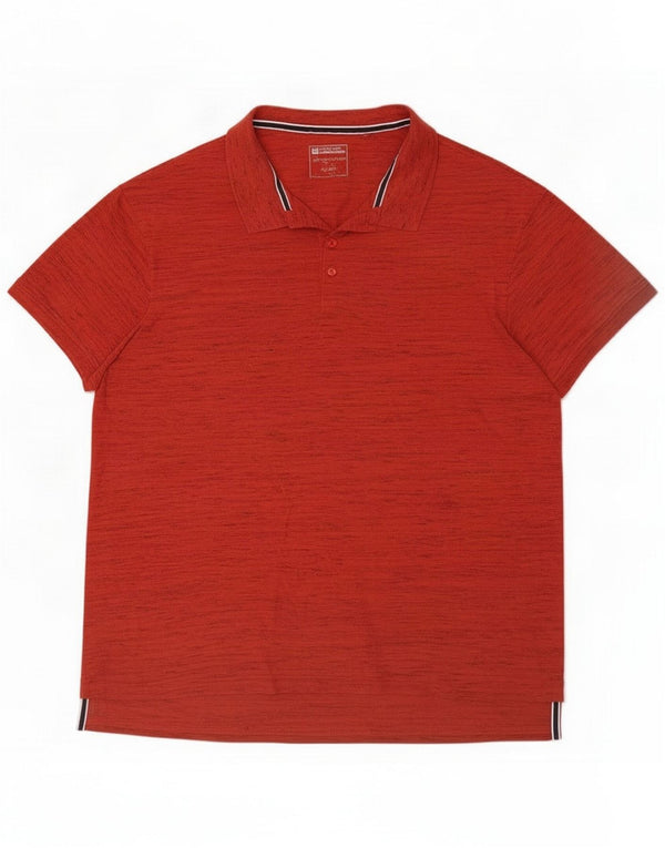 Camisa polo masculina Mountain Warehouse 3XL algodão manchado vermelho